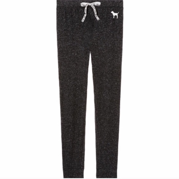 Vs Pink Cozy Jersey Sleep Pant Pajama Black L - Picture 3 of 5